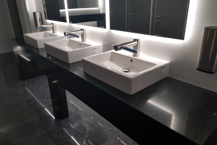 Toaletné pulty Technistone Taurus Black pohľad zhora